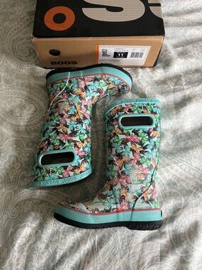 BOGS Girls Butterfly Raniboots